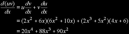 BA01 ENGINEERING MATHEMATICS 01.1.4 DERIVATIVE OF A PRODUCT FUNCTION If u and v are two functions of, then the derivative of the product uv is given by.