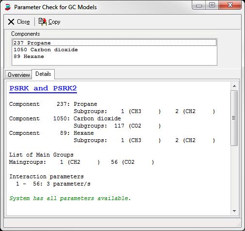 Figure 2 Parameter Check Dialog Overview - Failure