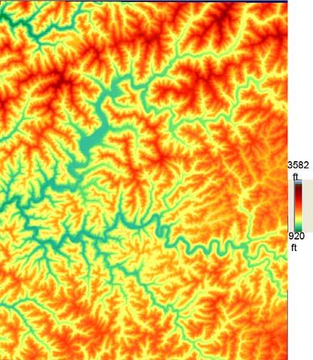 In the case of the reference DEM from photogrammetric survey in relation to the SRTM DEM, only a shift of 4.53m in X and -2,30m in Y has been adjusted with the Hannover program DEMSHIFT.