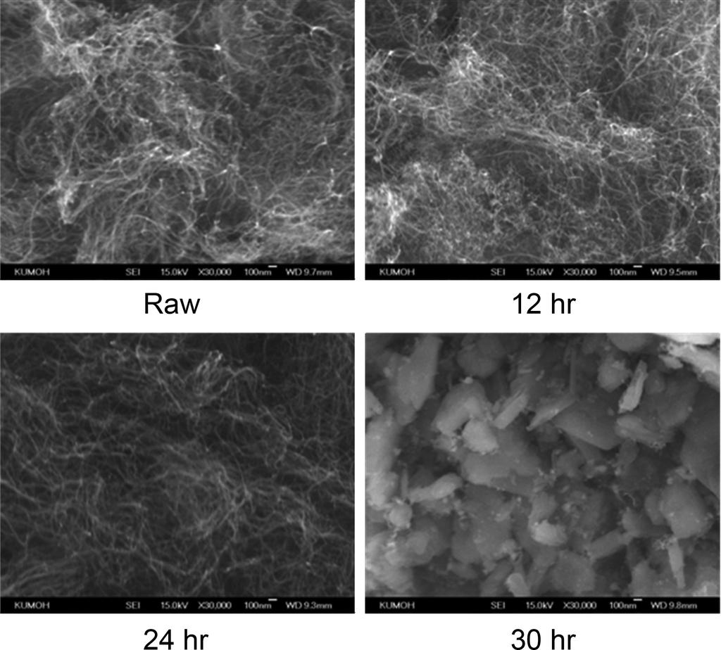 Functionalization of Multi-walled Carbon Nanotube by Treatment with Dry Ozone Gas for the Enhanced Dispersion and... 301 Fig. 4.
