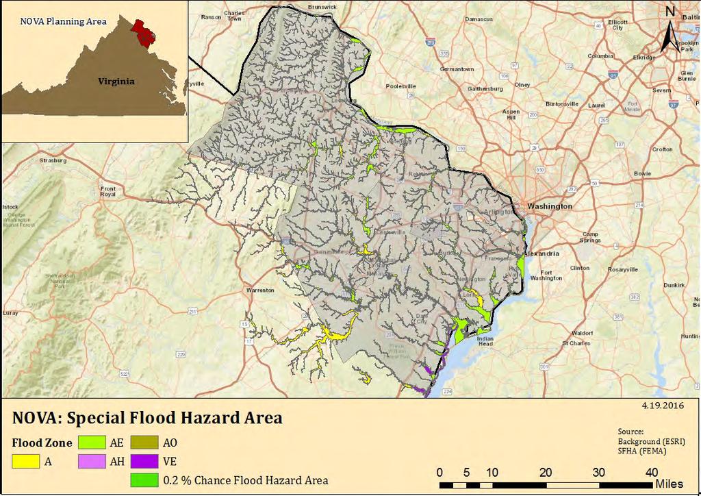Figure 4.23 FEMA Special Flood Hazard Area Map (National Flood Hazard Layer data).