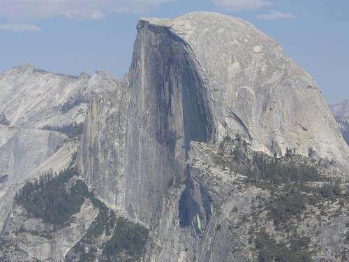 Half Dome Old ancient exposed magma chamber Faulting that created the Sierra