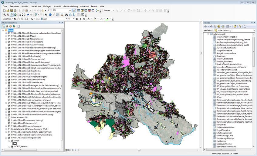 Spatial land use plan analysis and monitoring with XPlanung data All legal binding land use plans have been digitalised (about 2600 plans) within the last two years according to the XPlanung object