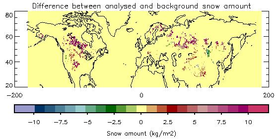 4. Assimilation experiments Global model assimilation experiments have been run during the two main seasons that are affected by snow in the NH.