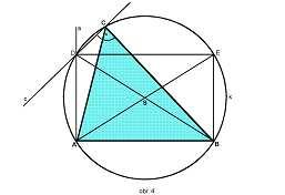 Podľa Talesovej vety je stred úsečky BD (označíme ho S) stredom kružnice opísanej trojuholníkom ABD, BCD; jej polomer je SA = SB = SC = SD.