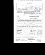 Russian Safety Passport (RSP - analogue