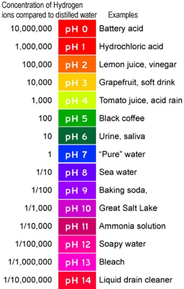 ph Scale of Typical Solutions Unidata Manual