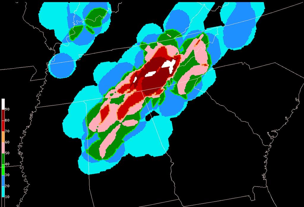 Storm-Scale Guidance: SSEO Example 40-km Neighborhood Probability