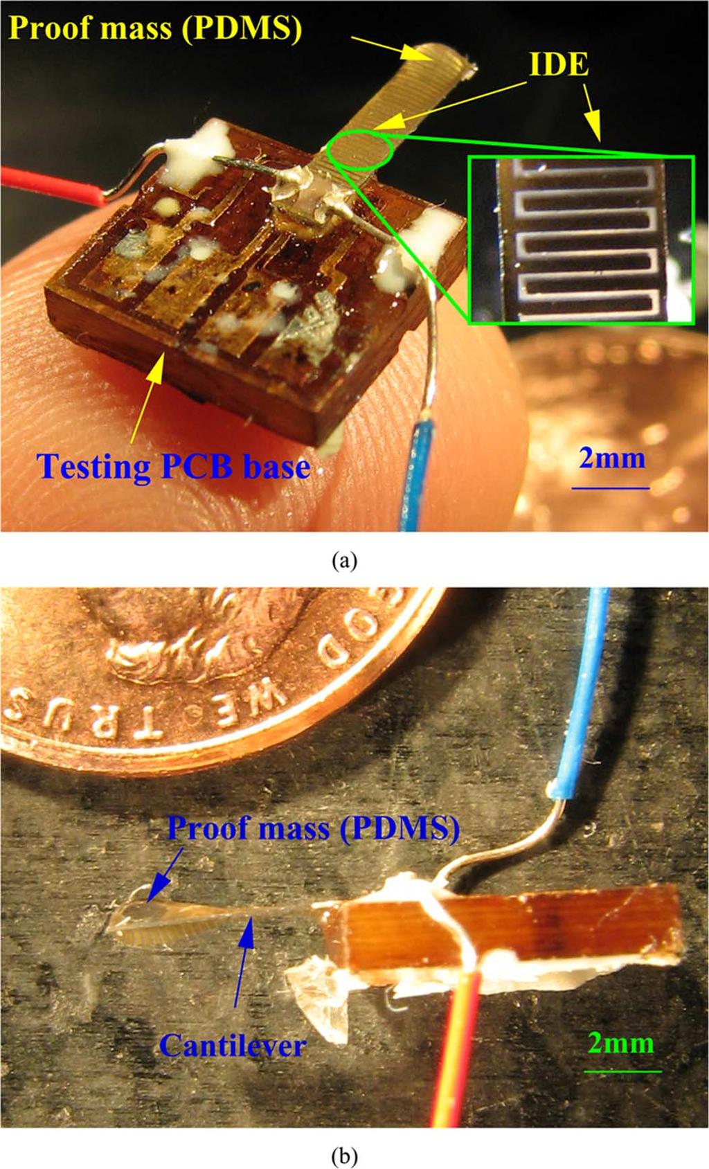 732 IEEE SENSORS JOURNAL, VOL. 9, NO. 7, JULY 2009 attached to a PCB board (8 mm 8mm 1 mm), as shown in Fig. 1. To coat a PDMS layer, we dip the PMN-PT cantilever into PDMS.