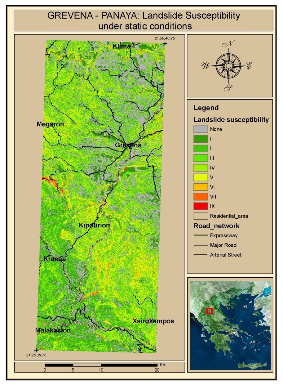 Development of an Information System for Natural Risk Management in the Mediterranean (SyNaRMa Project, ITSAK) Landslide susceptibility