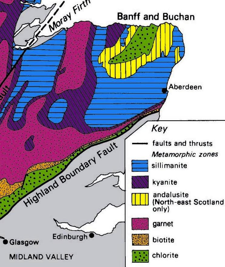 A variation occurs in the area just to the north of Barrow s, in the Banff and Buchan district Pelitic