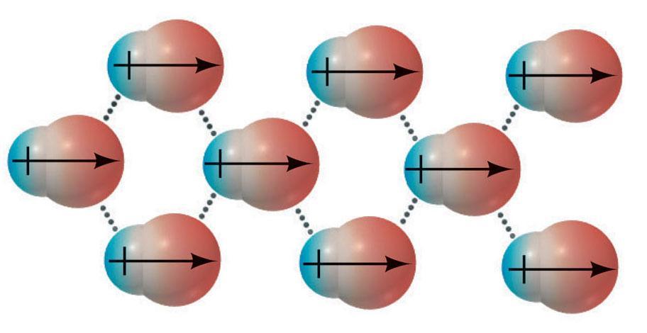 van der Waals 1- Dipole-Dipole Forces Are attractive forces found between polar molecules, that is, molecules that possess net dipole moments.