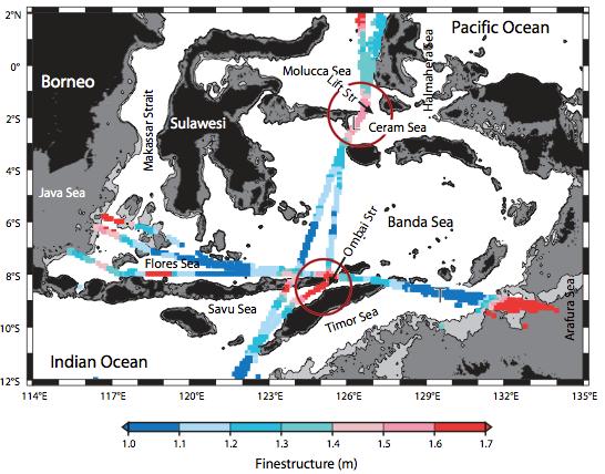 Oceanographic Backgrounds Internal mixing induced nutrients pumping The finestructure in the Indonesian seas region