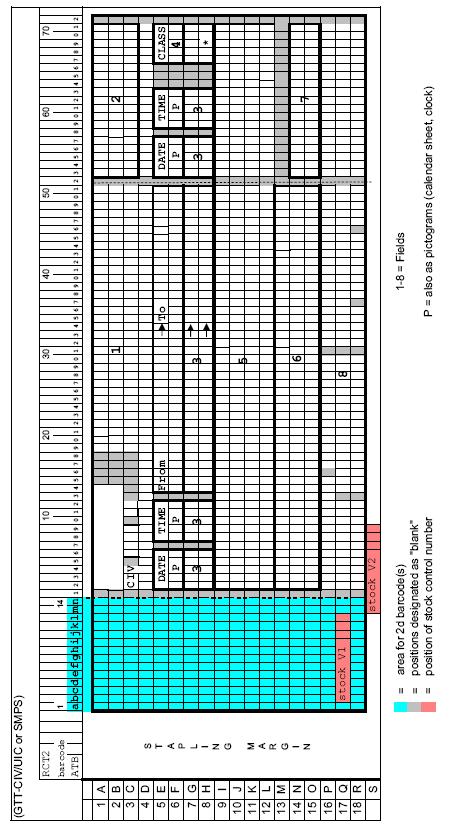 B.2 - Specimen grids indicating Fields, Rows and Columns B.2.1 - Specimen n 1: