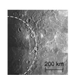 like the Moon, the smooth regions are likely ancient lava flows,