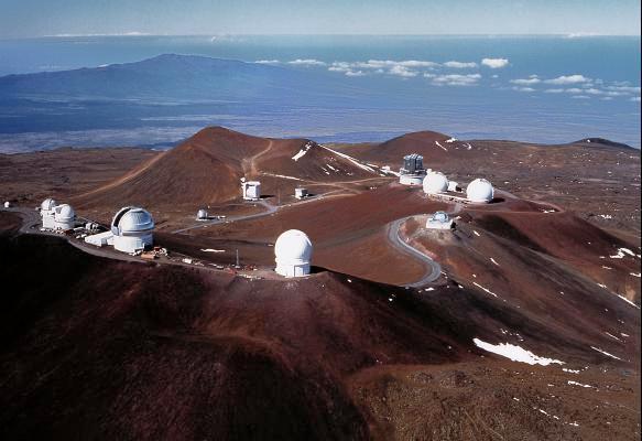 The Gemini telescope has a very large mirror, over 26 ft. in diameter, and it is located at an altitude of 4200 meters (close to 14,000 feet) at Mauna Kea, Hawaii.