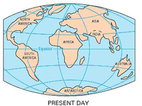 Laurasia consisted of most of Asia, Europe and North America Gondwanaland consisted of Africa, Australia, Antarctica, South America and India These supercontinents split into their current positions