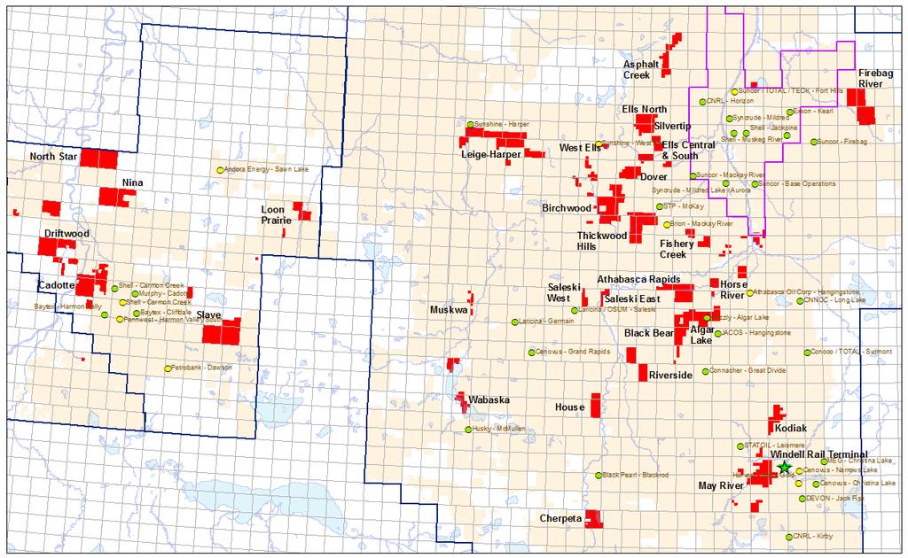 Land Holdings 800,000+ Net Acres of Alberta Oil Sands Leases Lease Other Oil Sands Lease Alberta Oil Sands Areas