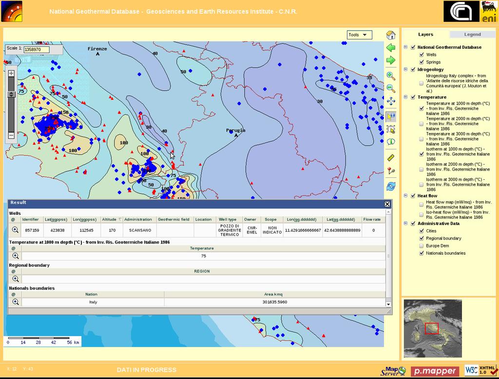 it) is a webportal including a webgis that allows the use of BDNG data by means of maps ensuring different kind of data access on the base of data and user typologies.