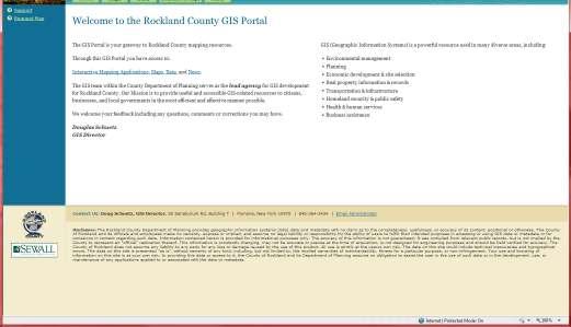 Rockland County GIS Portal GeoSpatial Leadership Award Winner Geoworld Magazine 2010 Portal Direct Link: