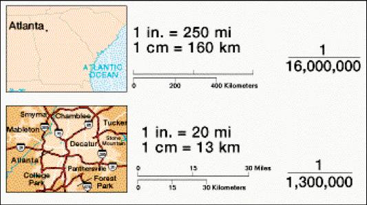 Lesson 3: Theme 1: Location: Using Map Scales *Map Scale = A map tool that is used to measure the distance between two places on a map *Distance = How far apart places are Examples of Map Scales *How