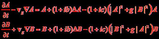 Coupled Complex Ginzburg-Landau Equations (iii) wc 0, qc 0 2 CGLE for