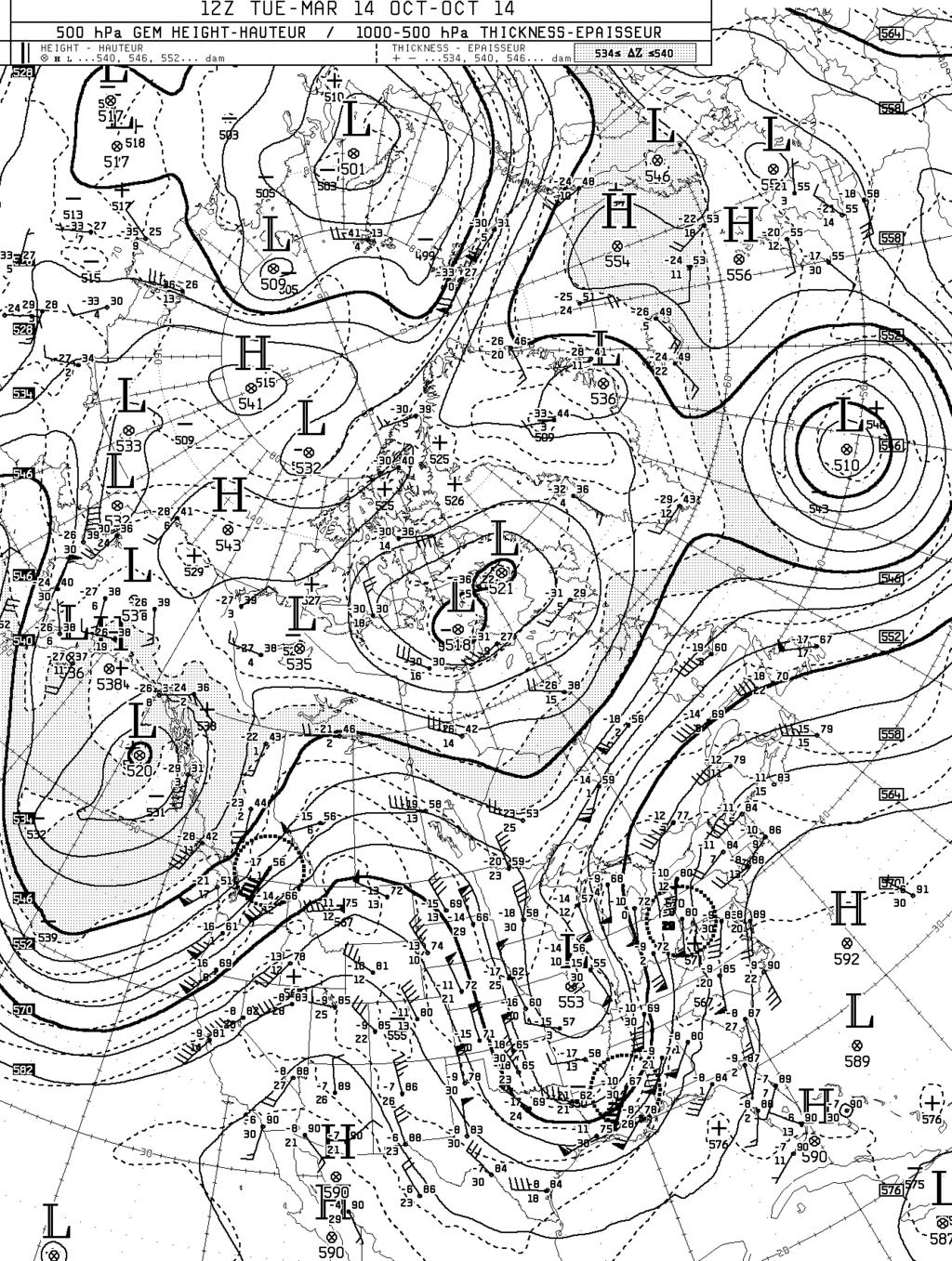 Tuesday October 14, 2014 500mb 1. Sketch in rough location of polar jet using a solid line or arrows 2.