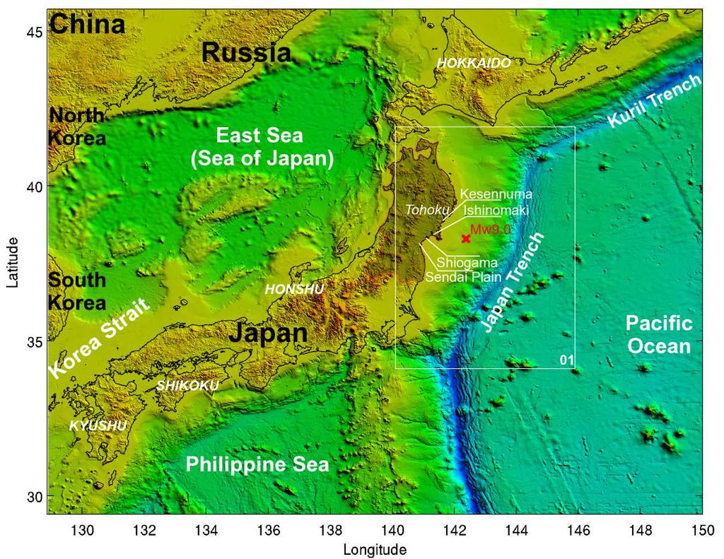 1.2 STUDY SITES AND FIELD SURVEY DATA Four study sites on the east coast of the Tōhoku Region were chosen to validate, and if necessary calibrate, the simulated inundation based on source models of