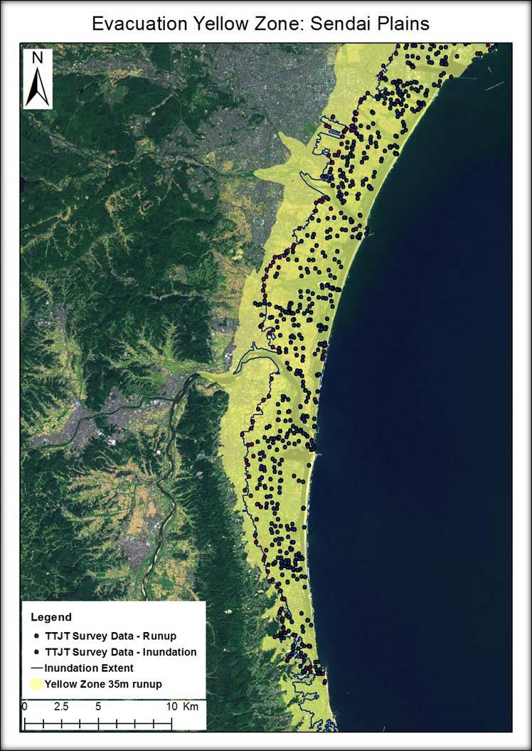 APPENDIX 2: RESULTS FROM THE LEVEL 2 GIS RULE FOR SENDAI PLAINS AND KESENNUMA These figures present the results of the Level 2 GIS analysis by Fraser and Power (2013) for the Sendai Plains and