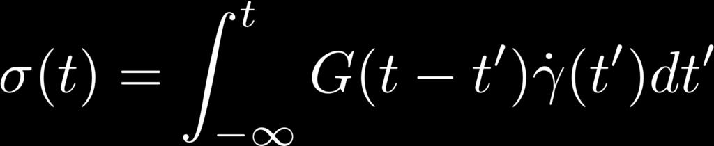 General Stress Relaxation Apply a series of infinitessimal fixed step strains δγ i at time t i The resulting stress σ(t) is a