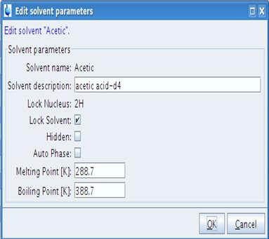Getting Started Figure 4.2: Edit Solvent Parameters.