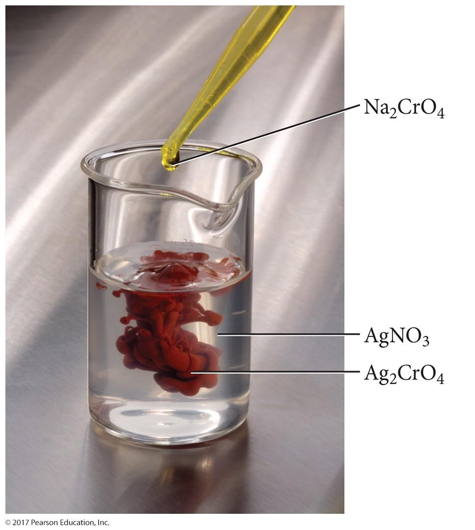 Precipitation reactions Precipitation can be used to remove ions from solution. Example: 1. Na2CrO4 (aq) = 2Na+(aq) + CrO42-(aq) 2.