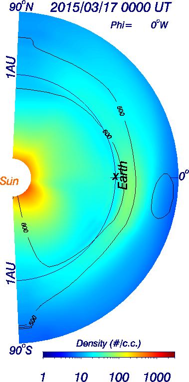 Evolution of CME 15March in a r θ plane