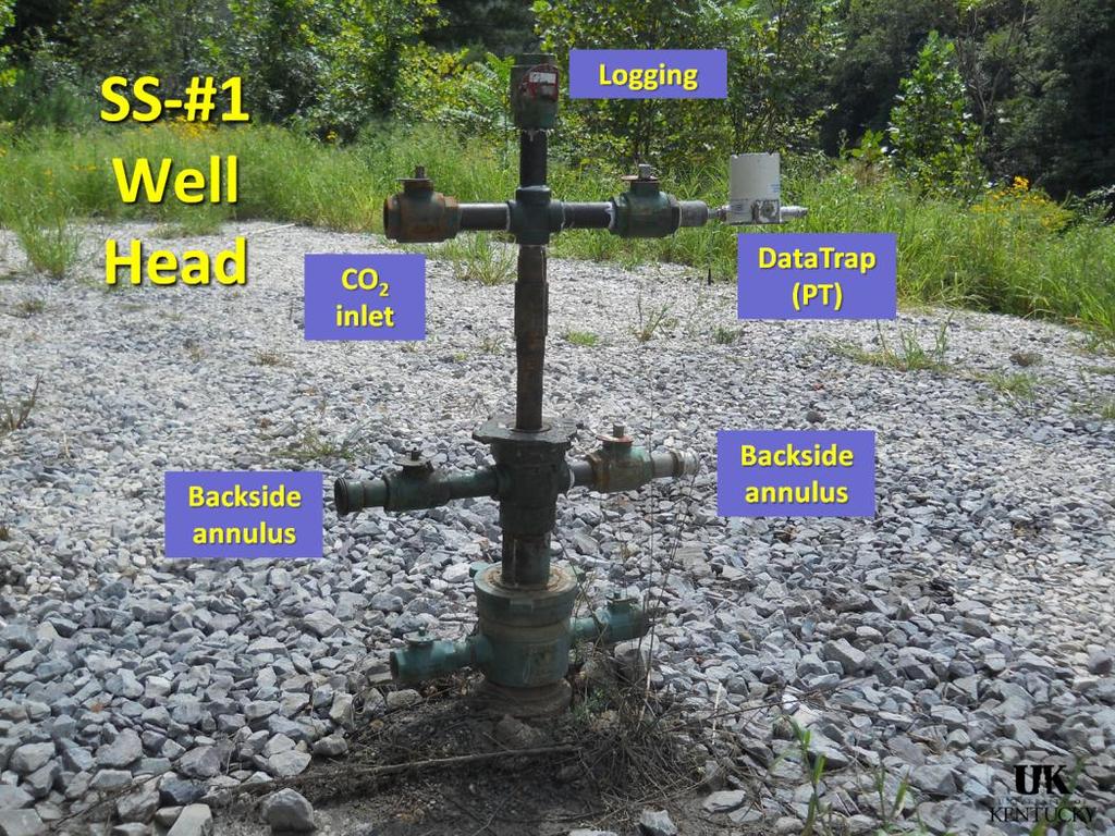 Presenter s notes: The well head provided full-port ball values for access to the tubing for logging, surface pressure and temperature monitoring, and CO 2 injection.