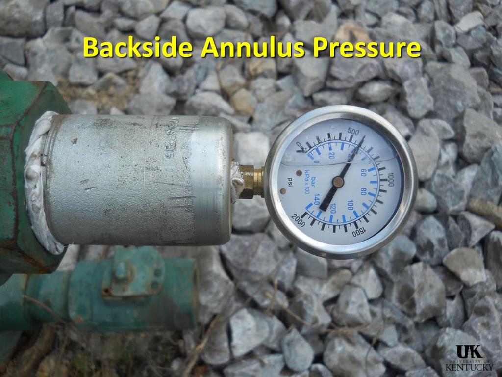 Presenter s notes: A pressure gauge installed on the backside annulus indicated the possibility of a packer failure or communication through the formation into the