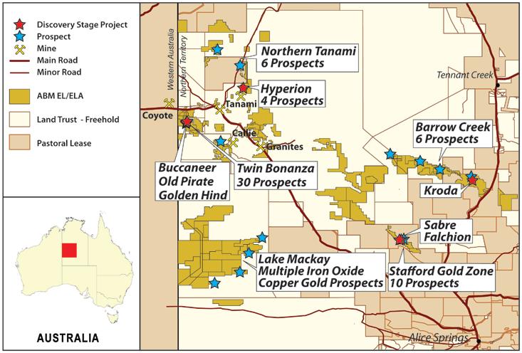 About ABM Resources ABM Resources is an exploration company developing several gold discoveries in the Central Desert region of the Northern Territory of Australia.