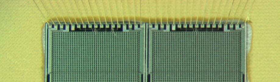 Figure 4. Photograph of a CMOS SSPM detector. The size is approximately 6.6 mm x 6.6 mm. The fill factor is greater than 47%, and the number of 5μm x 5 μm pixels is 224.