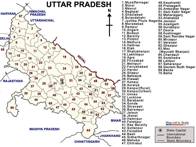 Uttar Pradesh - state located in northern India Covers 93,933 square miles