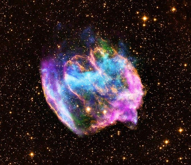 There was on in the Large Magellanic Cloud in 1987. The ejected gas is rich in heavy elements.
