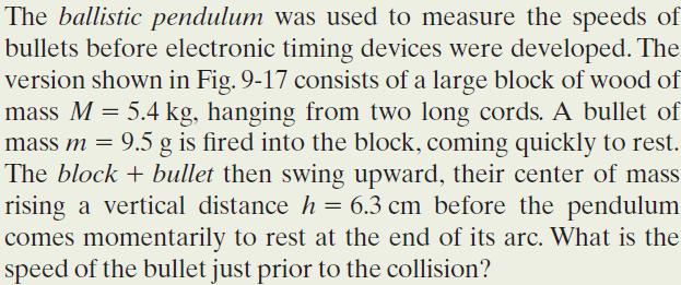 Sample problem: conservation of momentum The collision within the bullet block system is so brief.