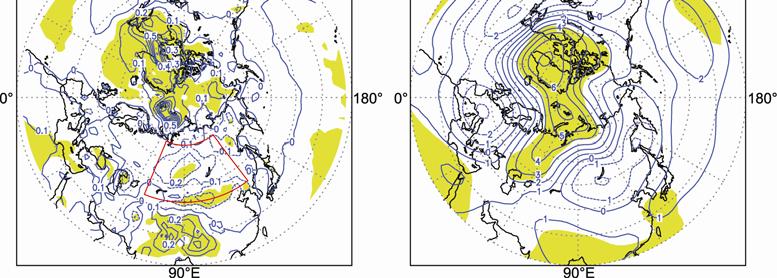 The regional-averaged winter SAT anomalies derived from observations, JRA and NCEP/NCAR re-analysis data also showed a coherent decreasing trend