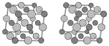 NaCl Structure - Each ion resides on a separate, interpenetrating FCC lattice.