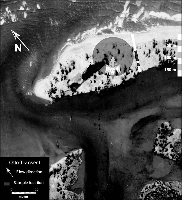 Vol. 16, 23 Erosion and Sedimentation of the Papua New Guinea Tsunami 1985 Figure 11 Aerial photograph showing the Otto transect. Photograph taken August 8, 1998 by the PNG National Mapping Bureau.