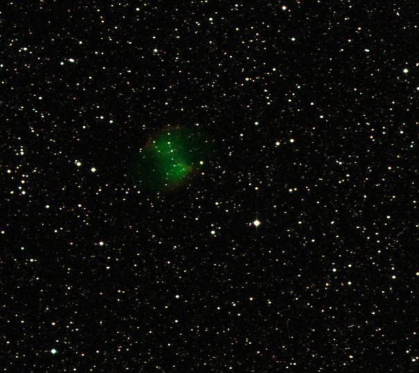 M27 The Dumbbell Nebula Photo of M27: The Dumbbell Nebula taken with the Schmidt Telescope, Rozhen 2014 The photos are edited with the programs Astroart and MaximDL.