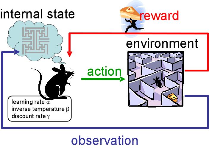 Reinforcement learning in behavioral psychology Reinforcement: strengthening an organism s future behavior whenever that behavior is preceded by a specific antecedent stimulus.