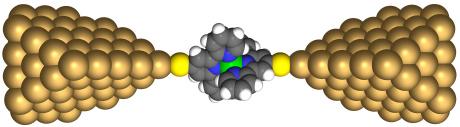 Shorter Co molecule Molecules are self-assembled on unbroken wire. Cooled to low temperatures (0.05-4 K). Then broken by electromigration.