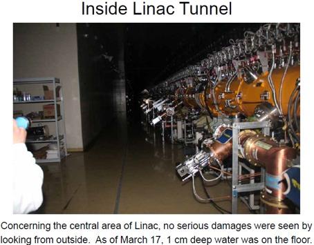 Damage - LINAC - The flood of about 10cm was found from the floor level by the