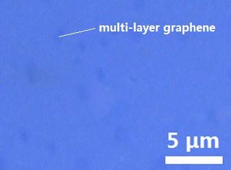 monolayer graphene region and small multi-layer graphene regions corresponds to the morphologies observed under SEM (Figure 4-6).