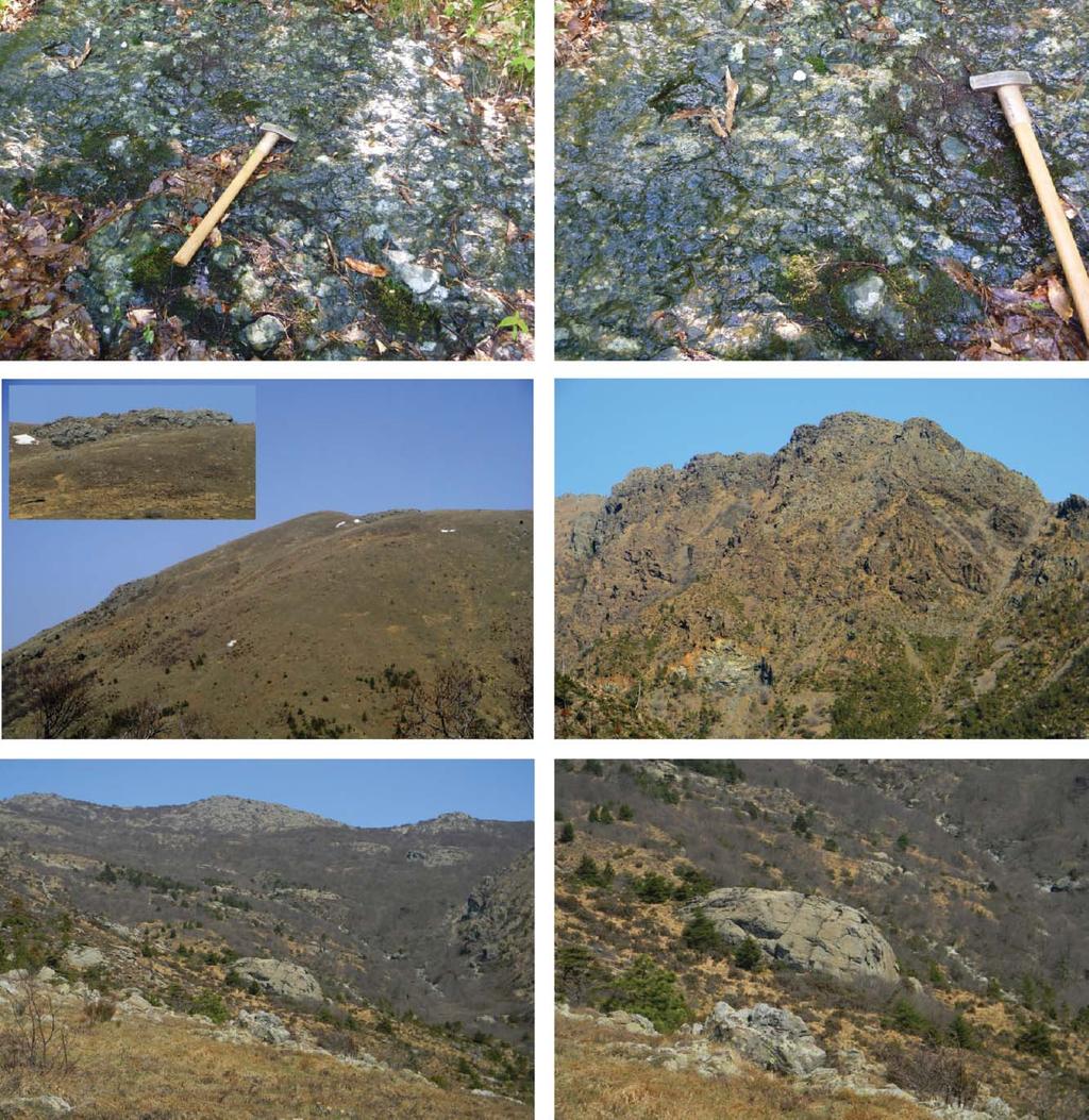 6 G.B. Piccardo (A) (B) (C) (D) (E) 1 2 1 200 m 100 m Figure 3. Field evidence. (A and B) Eclogitic basaltic breccias primarily related to the Beigua serpentinites.