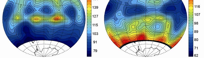 1260 Gao H, et al. Sci China Tech Sci May (2012) Vol.55 No.5 Figure 1 O 2 nightglow brightness maps in four seasons. The center point of each map is (0º latitude, 0º longitude).